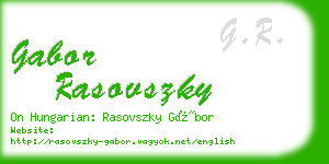 gabor rasovszky business card